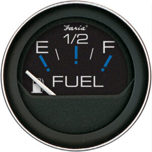 Empty fuel gauge indication.