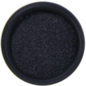 Close-up of a black round filter lens