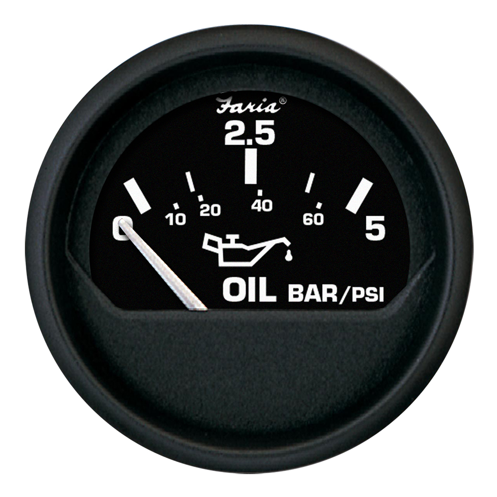 Oil pressure gauge with bar/psi measurement