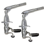 Stainless steel boat outrigger with handle, named TACO.