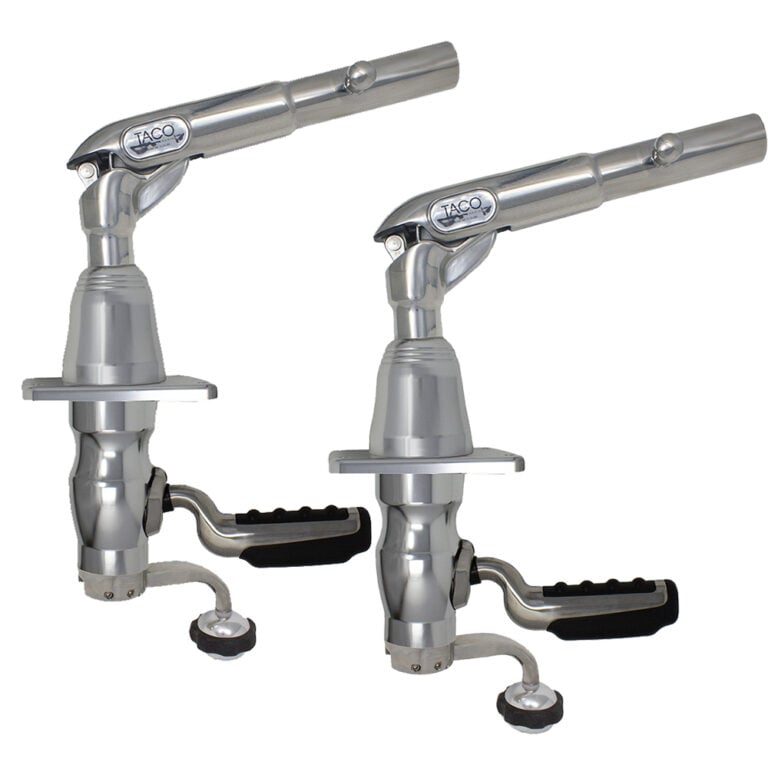 Stainless steel fishing outrigger holders pair