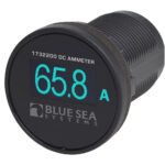 Blue Sea Systems DC ammeter showing 65.8 amps