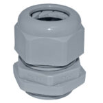 Gray Heyco PG 29 cable gland connector.