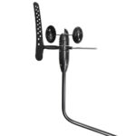 Black anemometer measuring wind speed