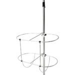 Metal shopping cart holder frame.