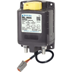 Blue Sea Systems remote battery switch with wiring.