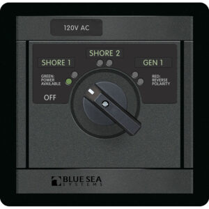 Blue Sea Systems shore power switch panel
