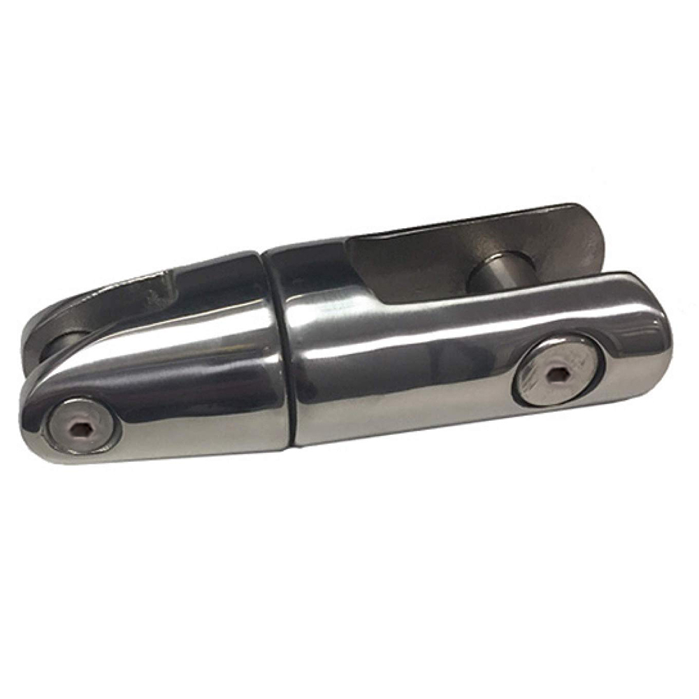 Stainless steel universal joint for mechanical applications.