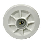 White ceiling-mounted motion sensor device