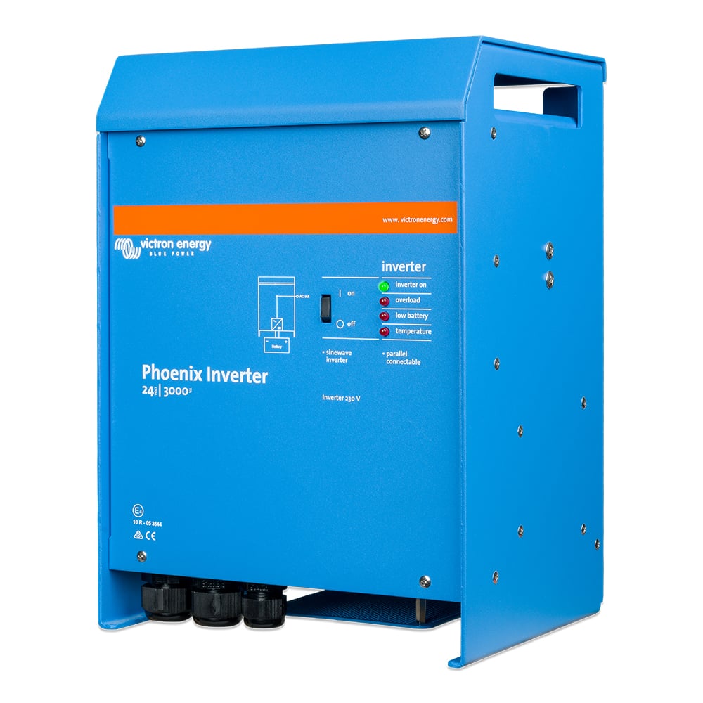 Blue Victron Energy Phoenix Inverter device.