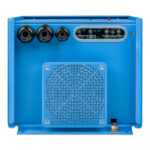 Blue electrical device with connectors and vents