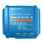 Orion-Tr DC/DC converter, blue with specifications.