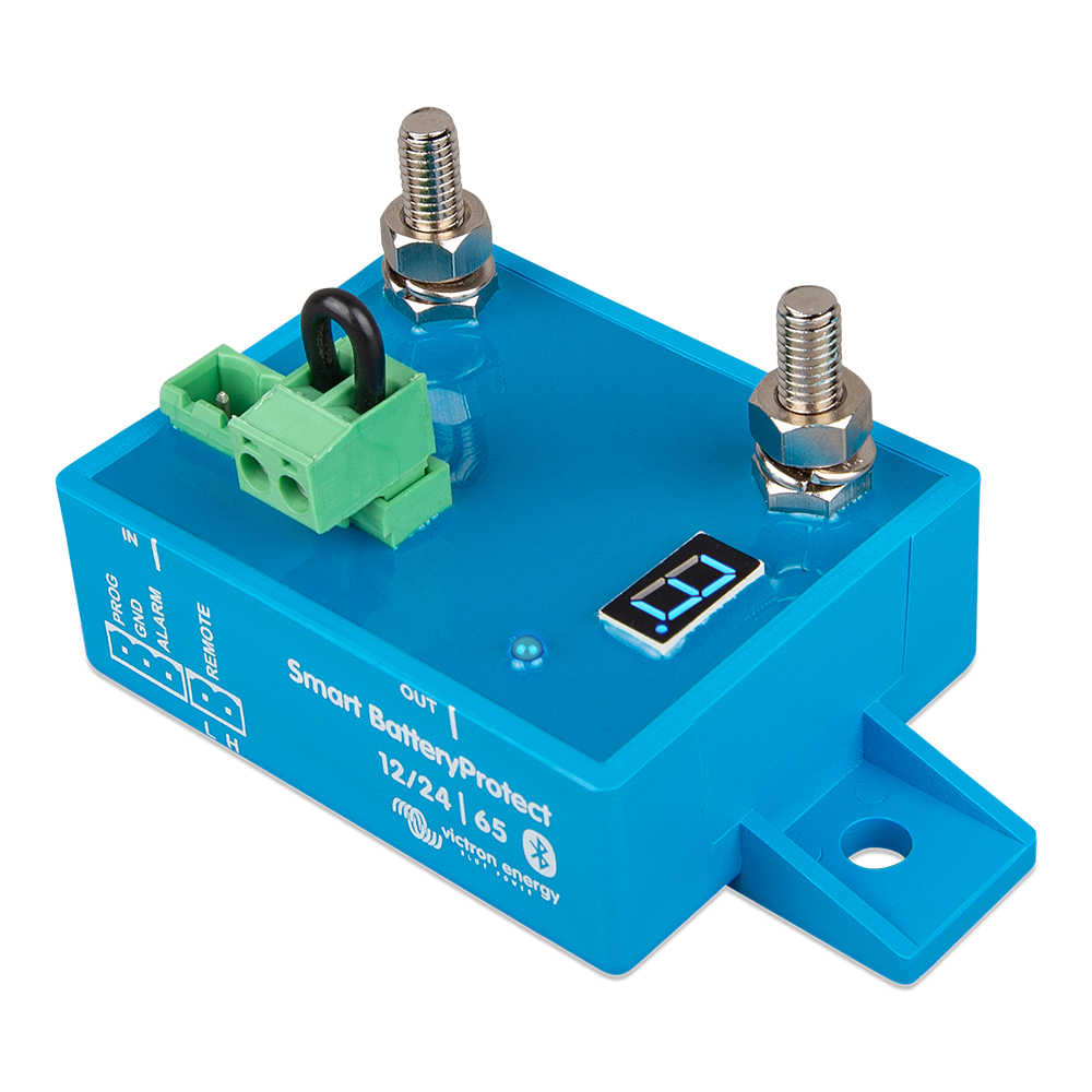 Blue Smart BatteryProtect with digital display.