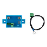 Blue digital voltage meter with connecting cable