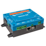 Victron Energy Venus GX device with ports and connectors.