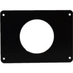 Black rectangular mounting plate with center hole.