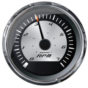 Tachometer showing 3000 RPM