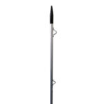 Metal fence post with black cap