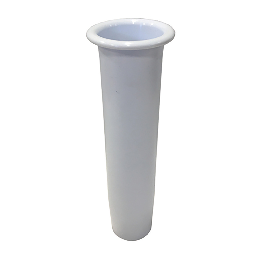 White porcelain flower vase with flared rim.