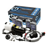 MasterDrive power steering kit with Ultraflex oil bottles.