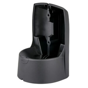 Black wall-mounted plastic enclosure for sensors