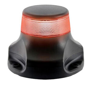 LED red warning beacon with black base