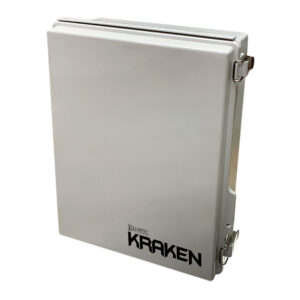 Kraken watertight enclosure with secure latch.