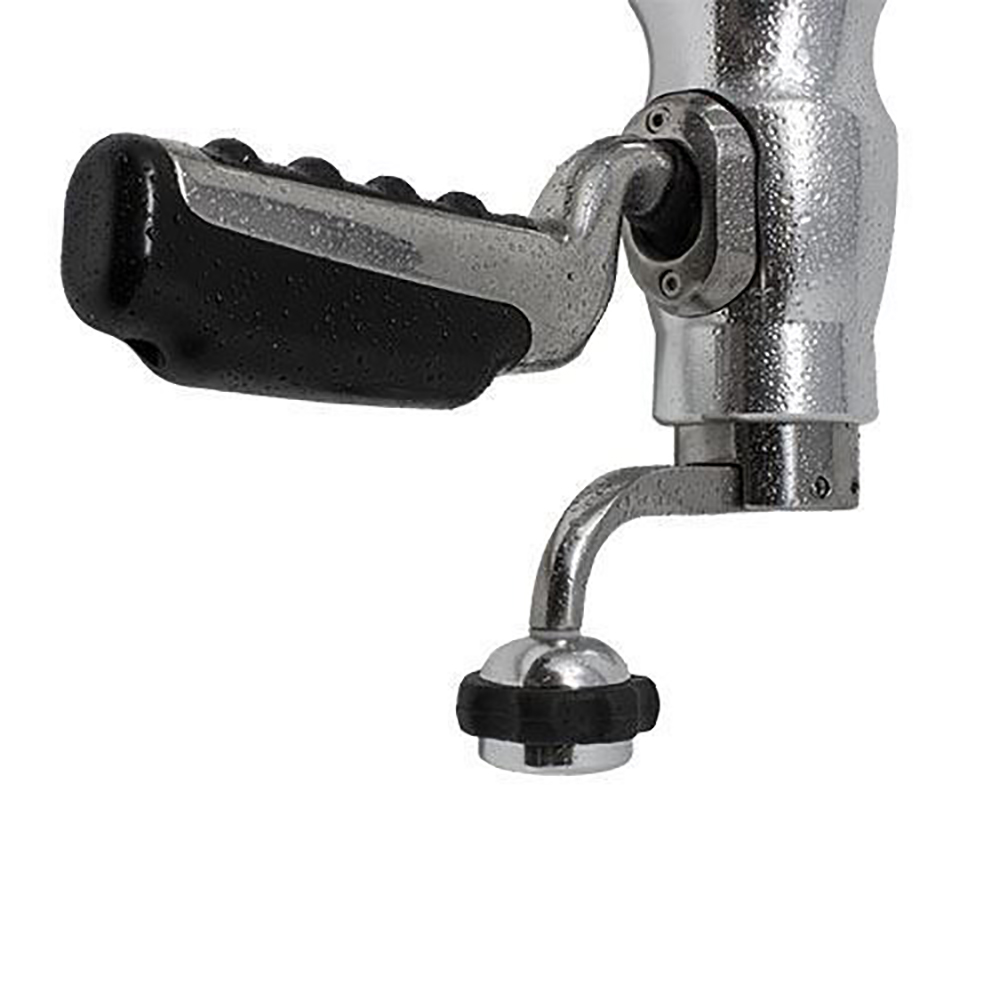 Chrome hand crank with black handle