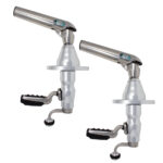 Stainless steel fishing rod holders with handles