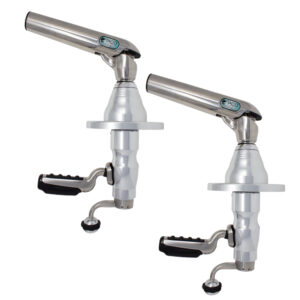 Stainless steel fishing rod holders with handles