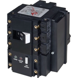 Industrial circuit breaker, 50A rating, close-up view.
