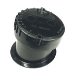 Black marine sensor housing with circular top.