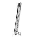 Silver Raptor Jeep hood lift support with holes.