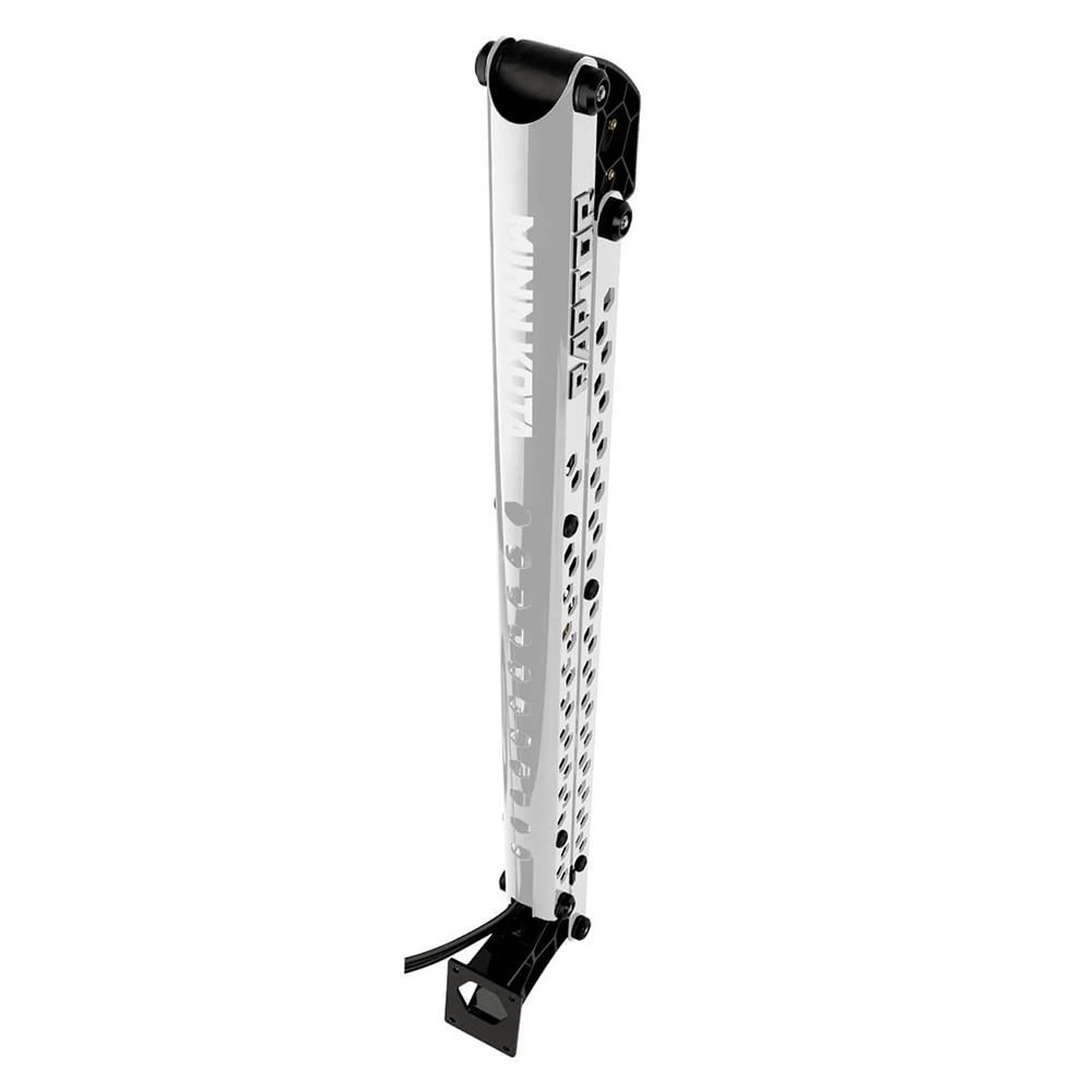 White adjustable vertical leg with holes.