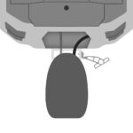 Underwater robot with attached cable and sensors