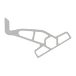 Abstract white geometric metal shape.
