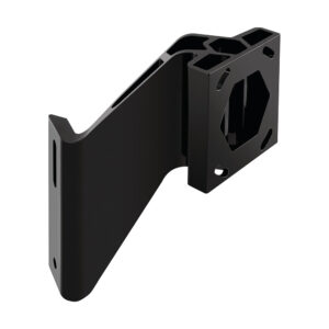 Black metal wall bracket for mounting