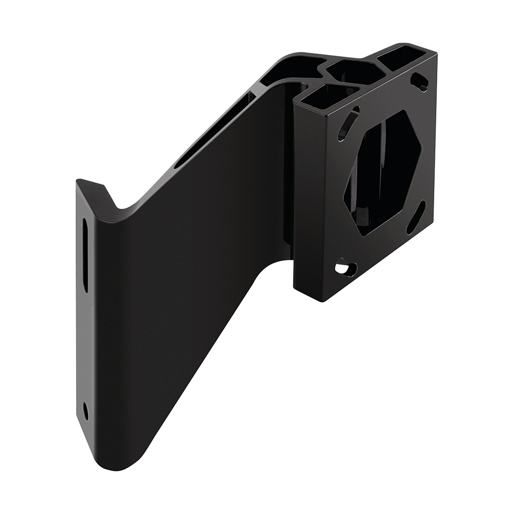 Black metal wall bracket for mounting