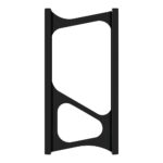 Modern black metal wall-mounted shelf bracket