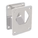 Metallic mounting bracket with four holes