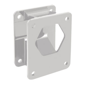 Metallic mounting bracket with four holes