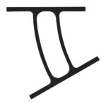 Black table leg, modern design