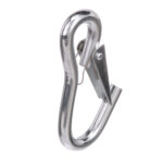 Metal snap hook for securing items.