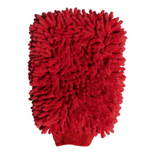 Red microfiber car wash mitt