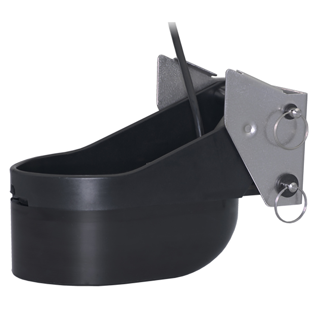 Automated livestock waterer with metal brackets and cable