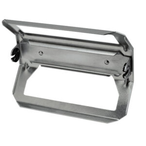 Metal tape dispenser, industrial use, side view