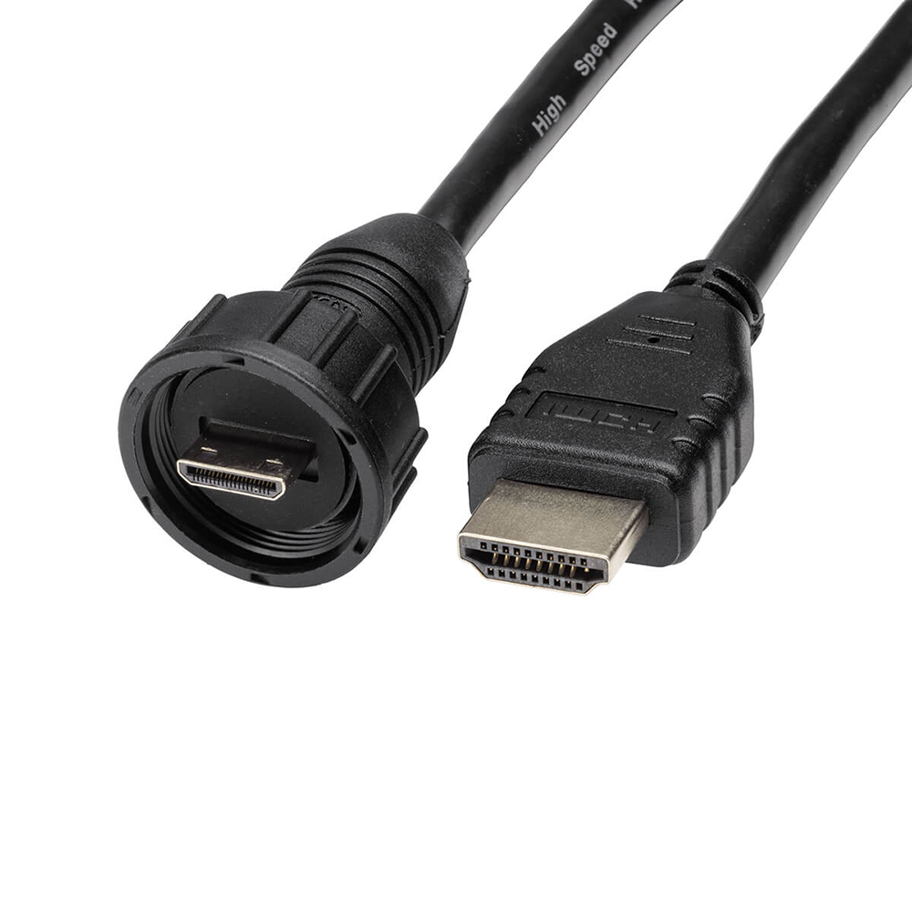 High-speed HDMI cable with waterproof connector
