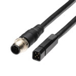 Close-up of industrial connector cable