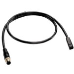 Black power cord with connectors