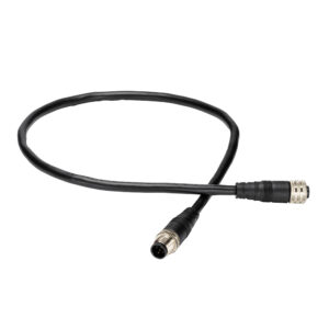 Black industrial cable with connectors on each end.